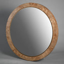 La Pastiche Havana Burl Framed Round Wall Mirror at online8 furniture store Auckland