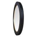 La Vista Black Oak & Gold Round Wall Mirror - 650mm at online8 furniture store Auckland