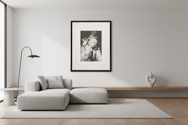 Lady with a Cigar Glass Framed Wall Art at online8 furniture store Auckland