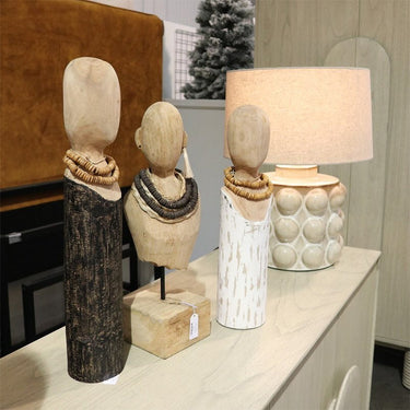 Lady Wooden Bust | Statue - Hand Carved at online8 furniture store Auckland