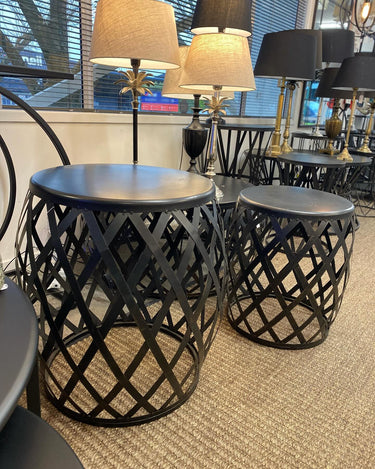 Lamai Metal Side Table Set/2 at online8 furniture store Auckland