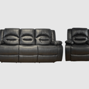 Lara 3RR + R Recliner Black at online8 furniture store Auckland