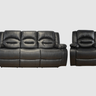 Lara 3RR + R Recliner Black at online8 furniture store Auckland