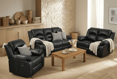 Lara Three Seater Recliner with cup holder at Online8 Furniture Auckland NZ