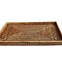 Large Rectangular Rattan Tray Brown at online8 furniture store Auckland