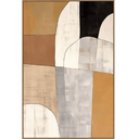 Layered Frame Canvas Art - Natural at online8 furniture store Auckland