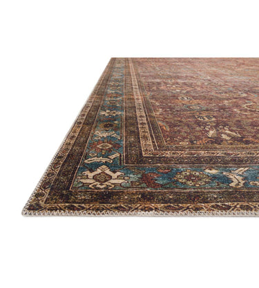 Layla Brick Blue Rug 229x289CM at online8 furniture store Auckland