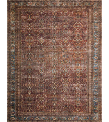 Layla Brick Blue Rug 229x289CM at online8 furniture store Auckland