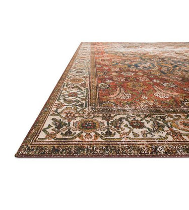 Ocean/Multi Layla rug measuring 274 x 366cm with a lived-in, old-world design and subtle patina