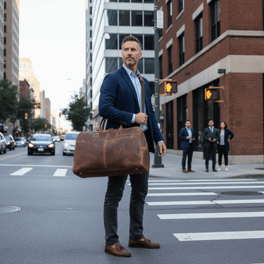 Leather Duffle Bag - The Voyager at online8 furniture store Auckland