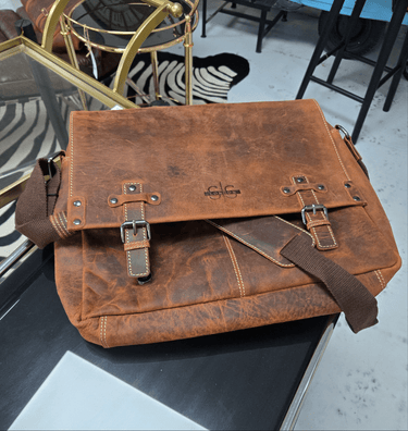 Leather Laptop Bag - The Fieldman at online8 furniture store Auckland