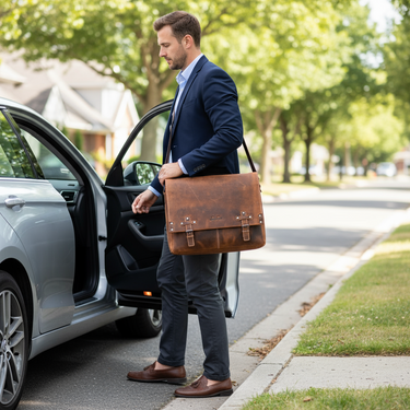 Leather Laptop Bag - The Fieldman at online8 furniture store Auckland