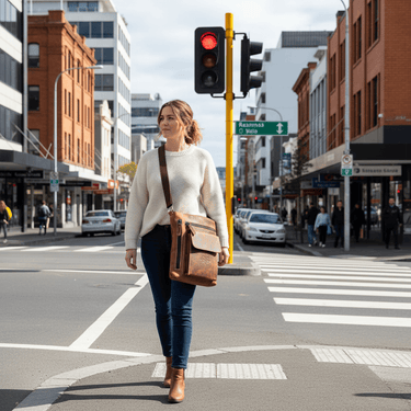 Leather Messenger Bag - The Koura at online8 furniture store Auckland