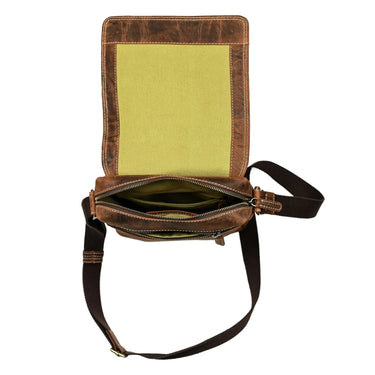 Leather Messenger Bag - The Outpost at online8 furniture store Auckland