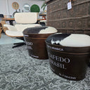 Leather Top Stool with Storage Set/2 at online8 furniture store Auckland