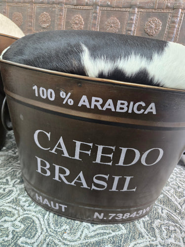 Leather Top Stool with Storage Set/2 at online8 furniture store Auckland