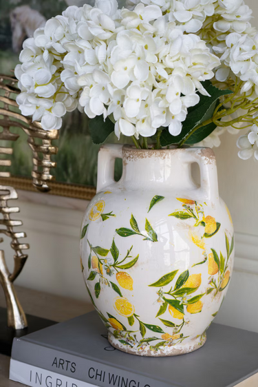 Lemon & Leaves Vase at Online8 Furniture Auckland NZ