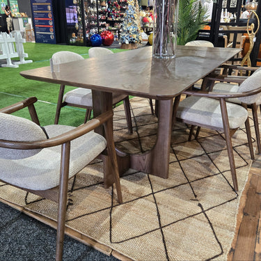 Lennik Brown Ashwood Dining Table at online8 furniture store Auckland