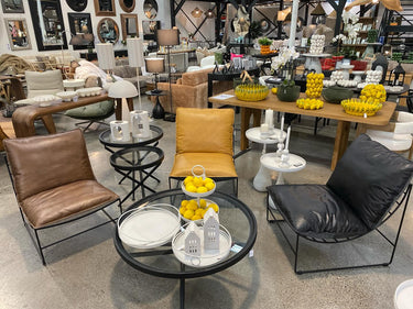 Leonardo Leather Lounge Chair at online8 furniture store Auckland