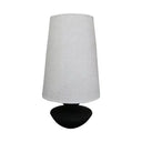 Leonardo Table Lamp - Black & Linen Shade at Online8 Furniture Auckland NZ