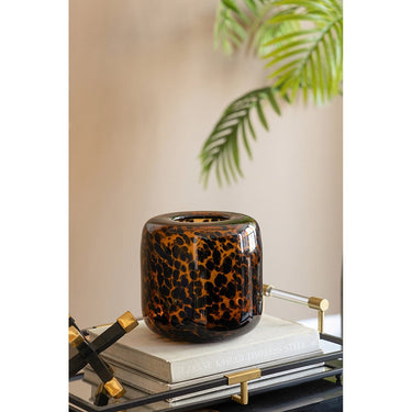 Leopard Glass Vase at online8 furniture store Auckland