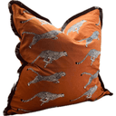 Leopard Print Cushion Cover - Orange at Online8 Furniture Auckland NZ