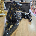 Leopard Statue - Black at online8 furniture store Auckland