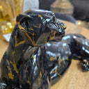 Leopard Statue - Black at online8 furniture store Auckland