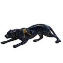 Leopard Statue – Black at online8 furniture store Auckland
