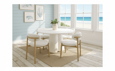 Lima Rendered Round Dining Table at online8 furniture store Auckland