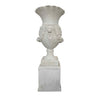 Lion Urn & Pedestal French Lime Wash at online8 furniture store Auckland