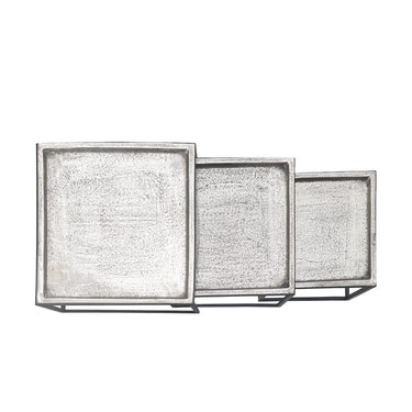 Lisbon Aluminium and Iron Side Table Set of 3 at Online8 Furniture Auckland NZ