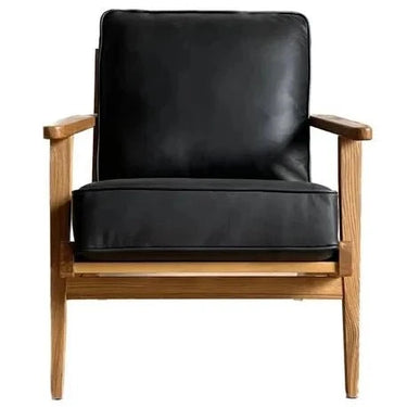 Lodge Leather Armchair - Black & Natural at online8 furniture store Auckland
