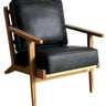 Lodge Leather Armchair - Black & Natural at online8 furniture store Auckland