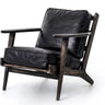 Lodge Leather Armchair - Vintage Black at online8 furniture store Auckland