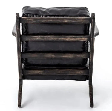 Lodge Leather Armchair - Vintage Black at online8 furniture store Auckland