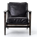 Lodge Leather Armchair - Vintage Black at online8 furniture store Auckland
