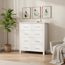 Loft 5 Drawer Tallboy White at online8 furniture store Auckland