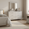 Loft 6 Drawer Dresser with Mirror at online8 furniture store Auckland