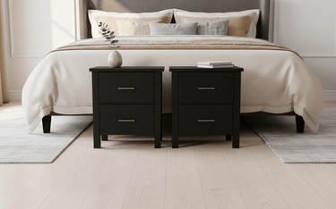Loft Bedroom Suite - 6 Piece (Black) at online8 furniture store Auckland