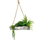 Log Cement Hanging Planter Large at online8 furniture store Auckland