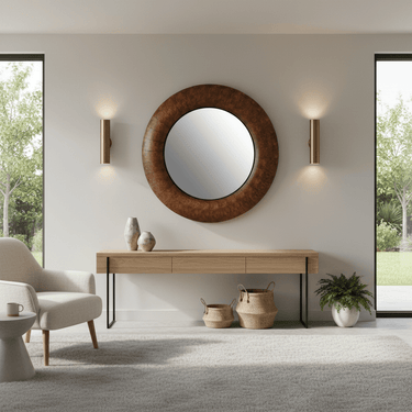 Lombardia Round Wall Mirror - 1100mm at online8 furniture store Auckland