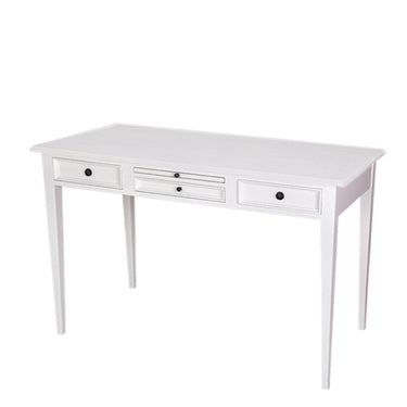 Long Island Desk with 3 Drawers - White at online8 furniture store Auckland