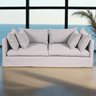 Long Island Slip Cover Sofa - Natural Linen at online8 furniture store Auckland