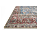 Loren Floor Rug - Blue/Brick at online8 furniture store Auckland