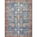 Loren Floor Rug - Blue/Brick at online8 furniture store Auckland