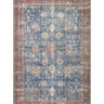 Loren Floor Rug - Blue/Brick at online8 furniture store Auckland