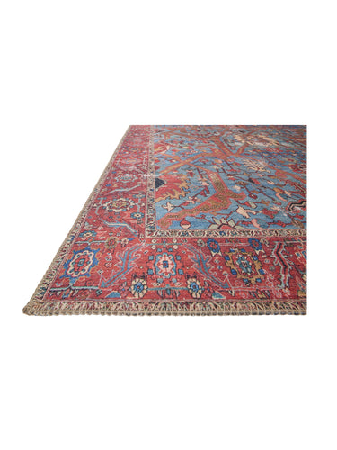 Loren Rug - Blue/Red 107x168Cm at online8 furniture store Auckland