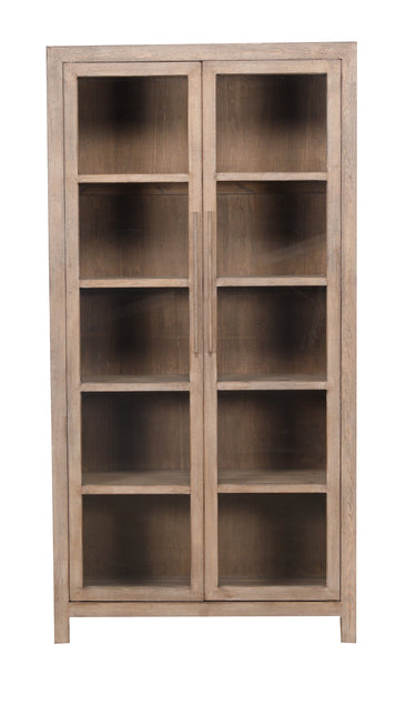 Lotus & Jade Tall 2 Door Display Cabinet - Reclaimed Pine at Online8 Furniture Auckland NZ