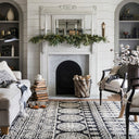 Lotus Rug Black/Silver | 150x229 at online8 furniture store Auckland